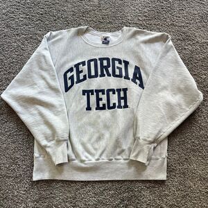 Champion Light Gray Georgia Tech Sweatshirt
